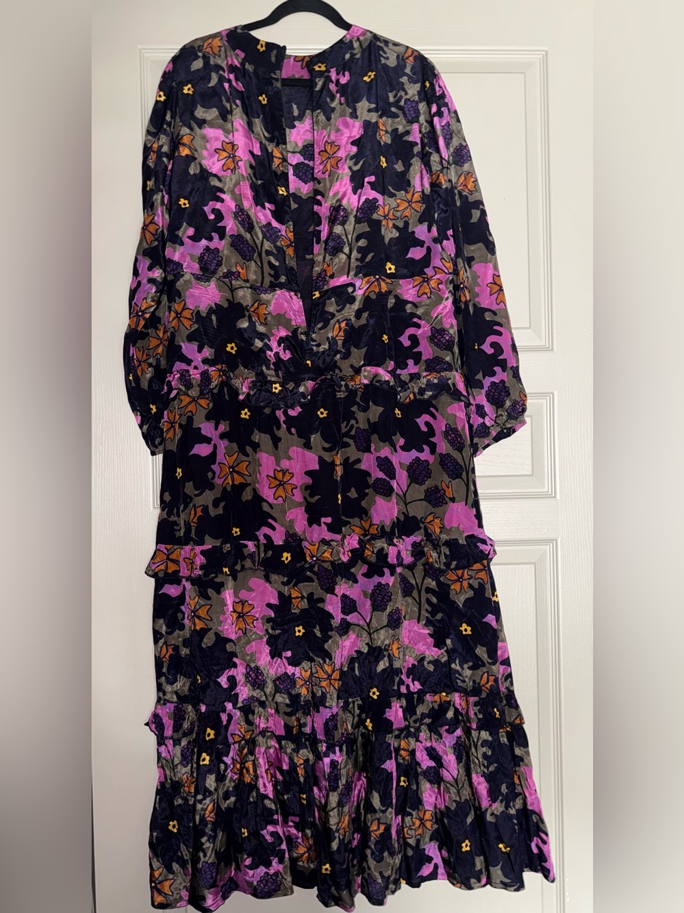 Oliphant Floral Maxi Dress - Navy and Pink - Picture 8 of 9
